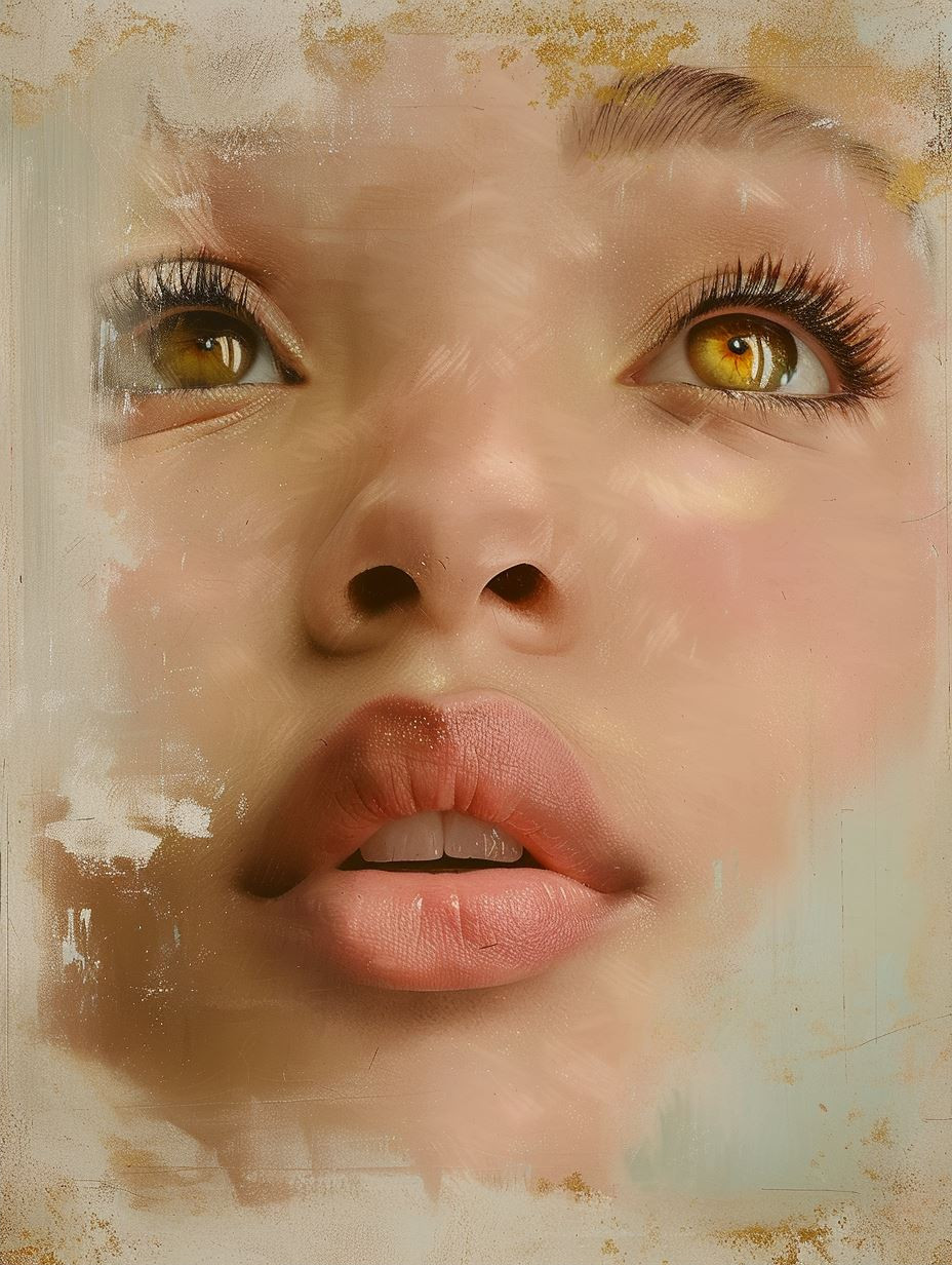 Ethereal Gilded Portrait Fragment - Image 2