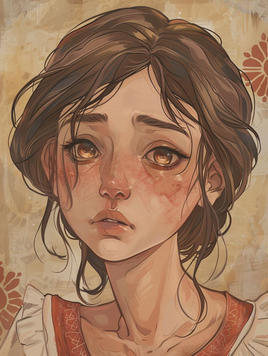 Ancient Parchment Ethereal Portrait - Image 3