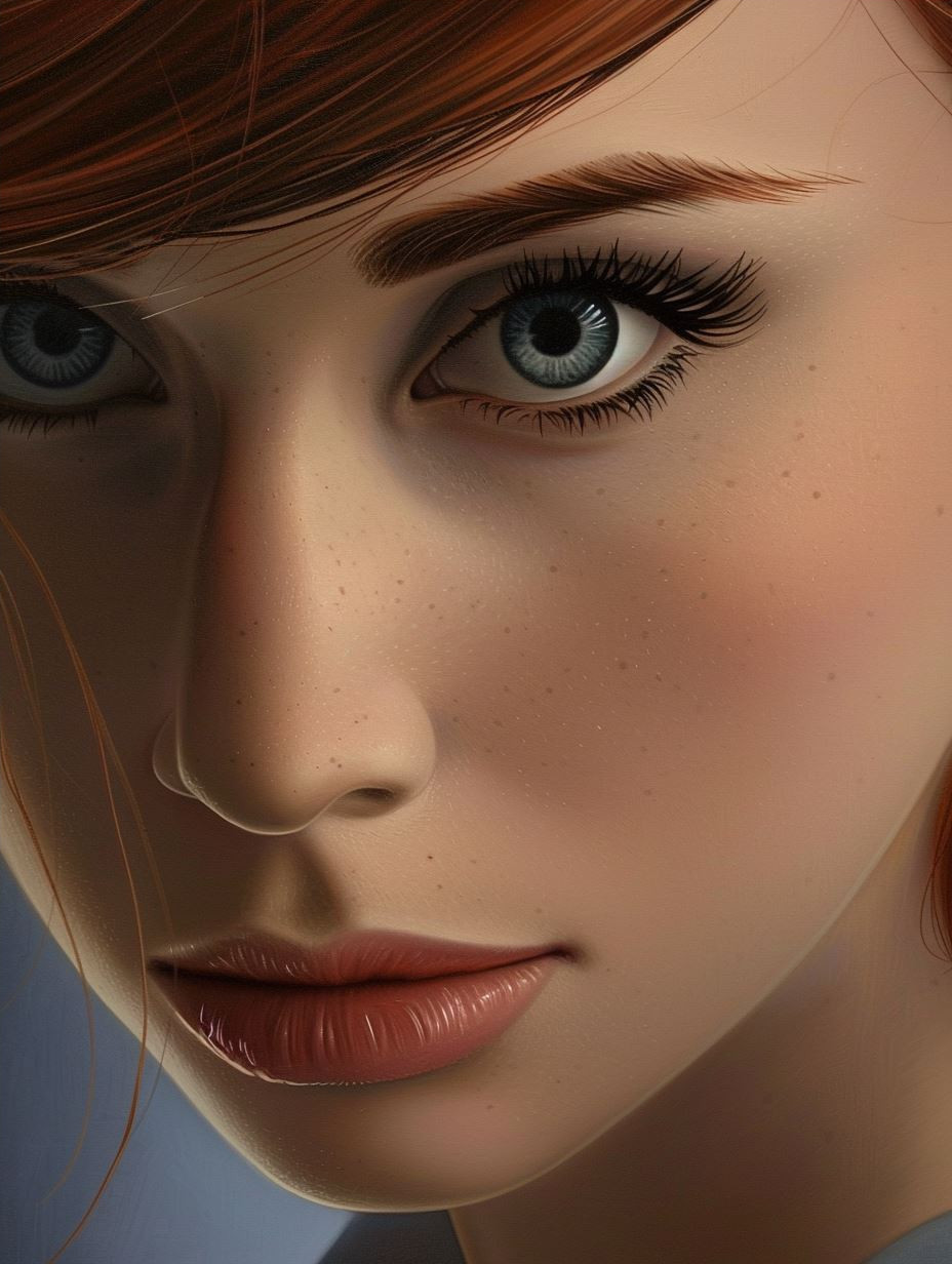 Digital Portraits of Stylized Female Faces - Image 4
