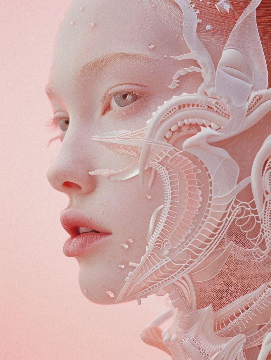 Ethereal Porcelain Fluidity Portraits - Image 3