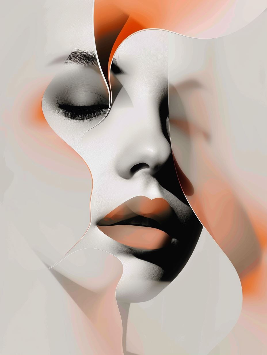 Abstract Ethereal Facial Fragments - Image 1
