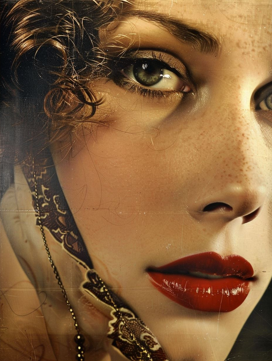 Vintage Elegance: A Study of Gaze - Image 2
