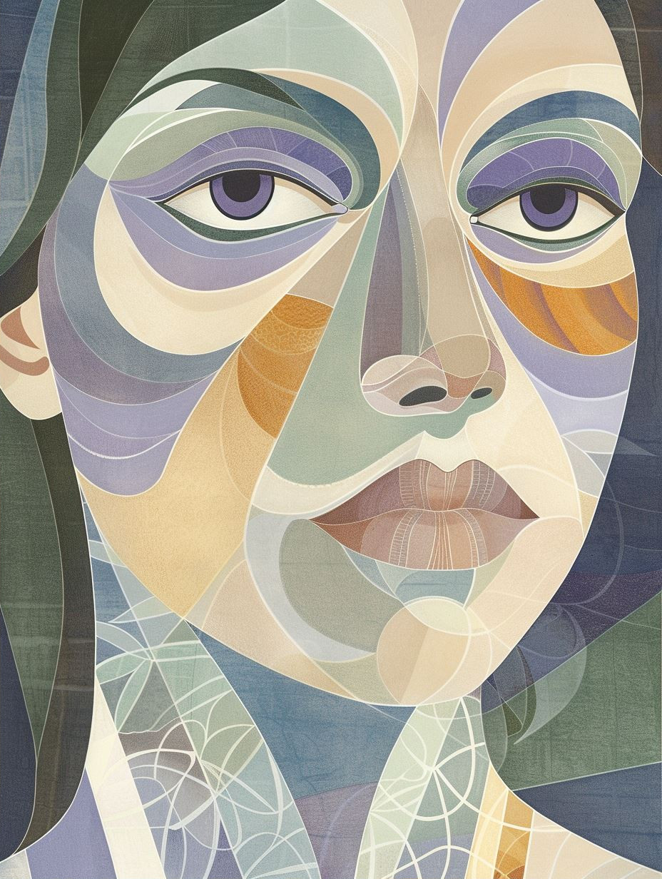 Abstract Geometric Portrait Harmony - Image 2