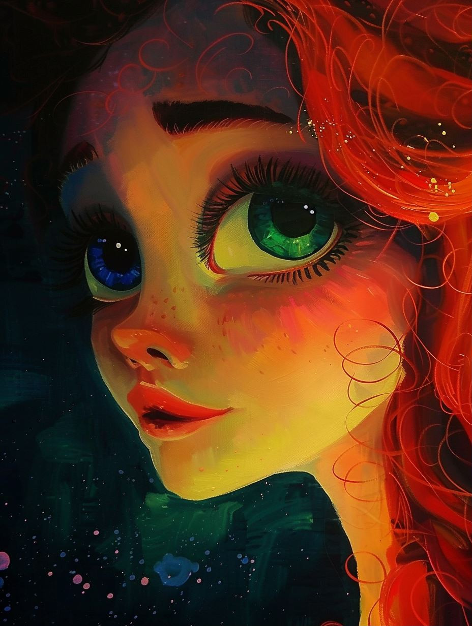 Ethereal Gaze of Crimson Fire - Image 1