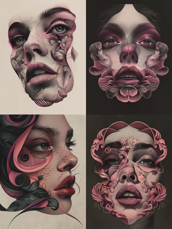 Surreal Fluid Portrait Morphing Art