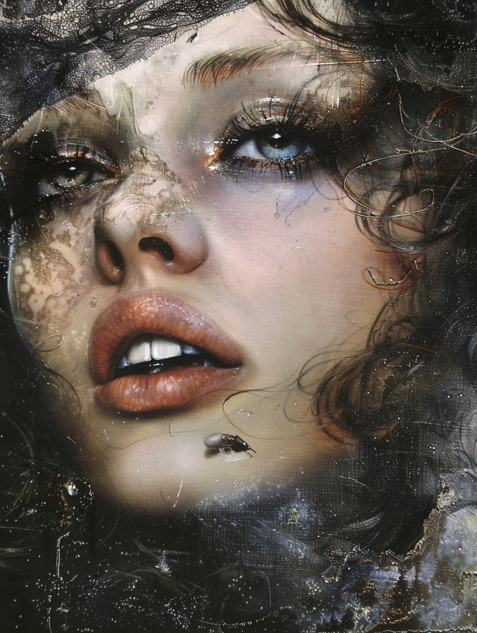Ethereal Faces in Dark Water - Image 3