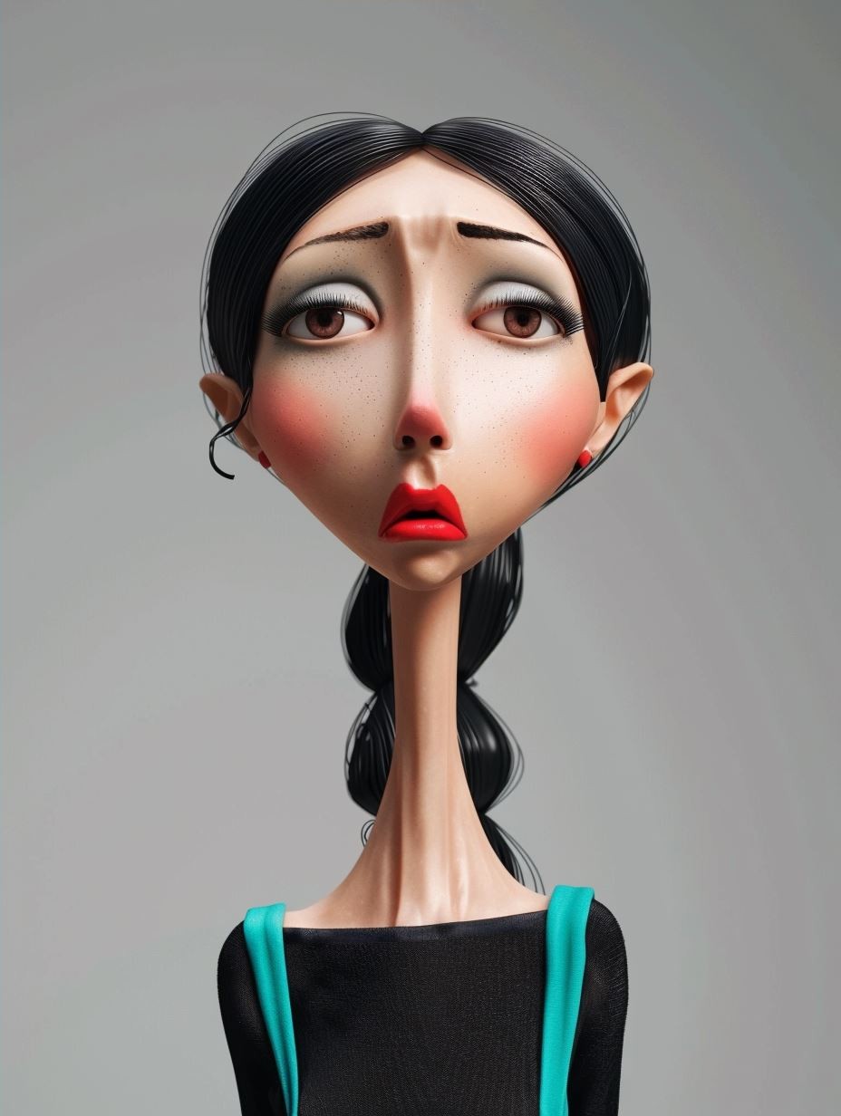 Fragmented Porcelain Surrealist Portrait - Image 4