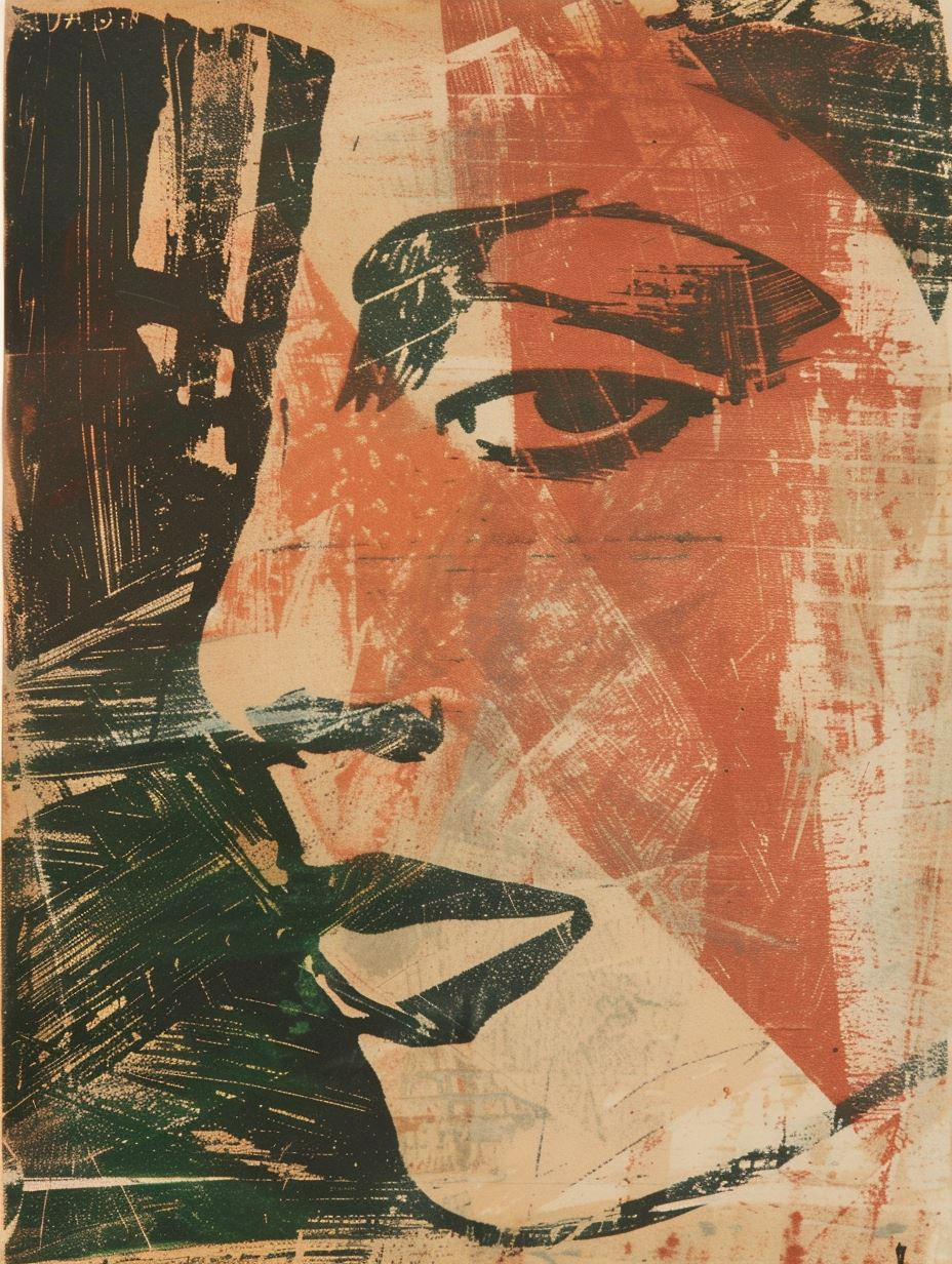 Fragmented Portraits in Ink Wash - Image 3