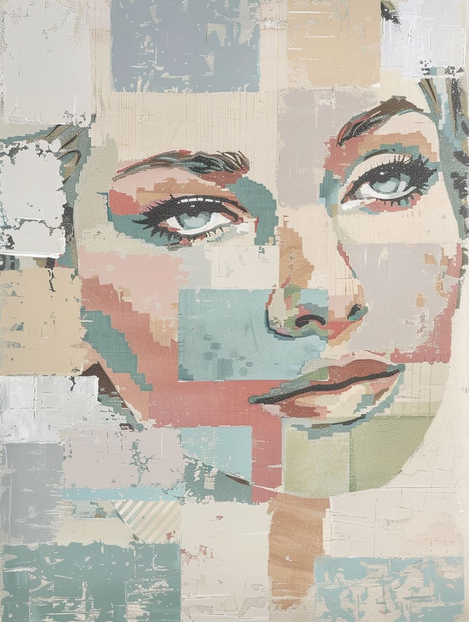 Fragmented Pastel Portrait Study - Image 4