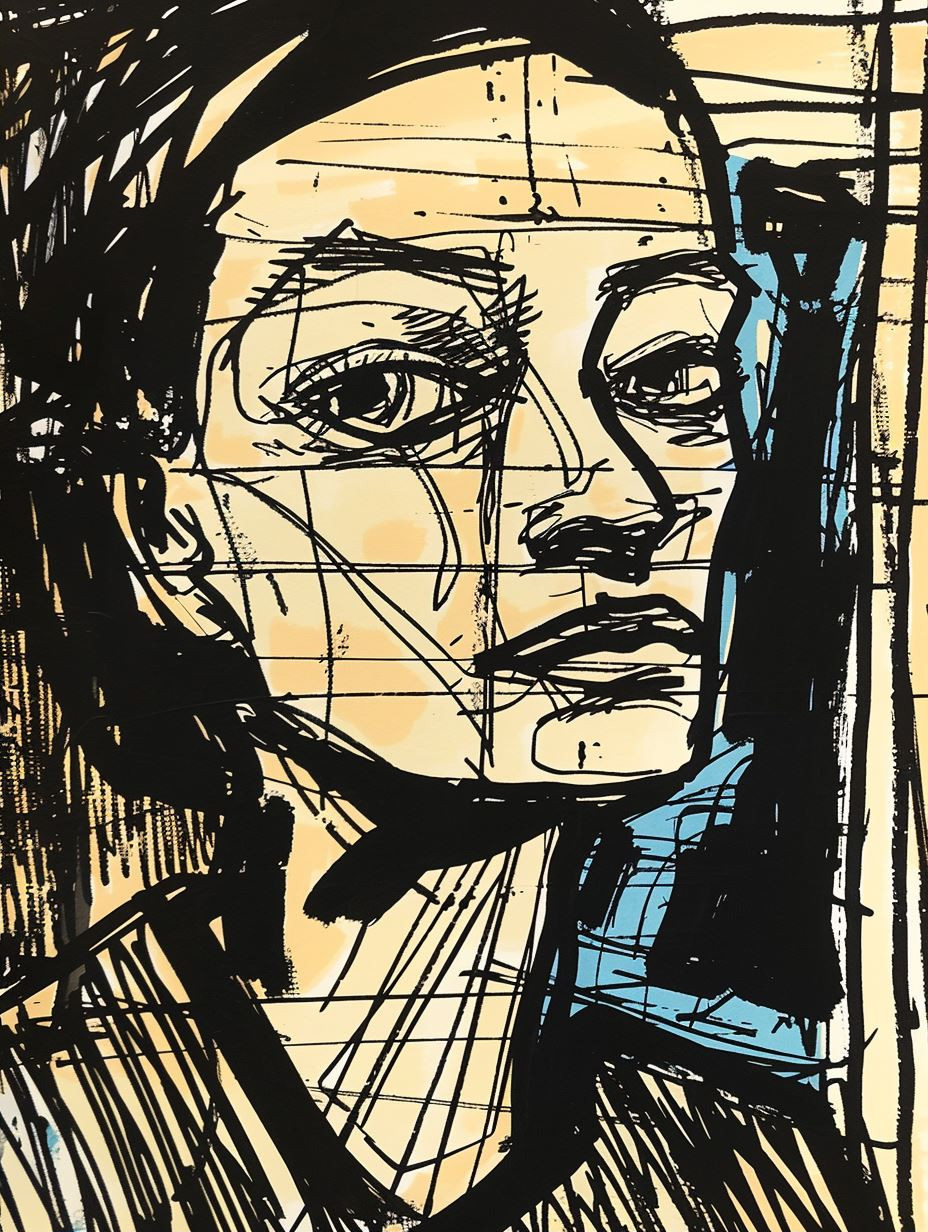 Fragmented Portraits in Bold Ink - Image 2