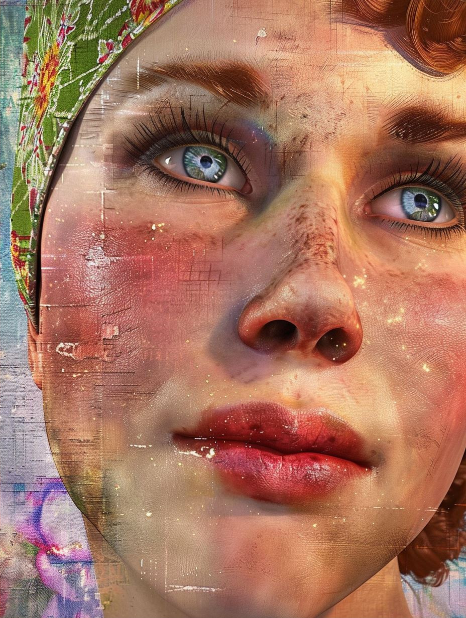 Ethereal Freckled Dream Portrait - Image 2