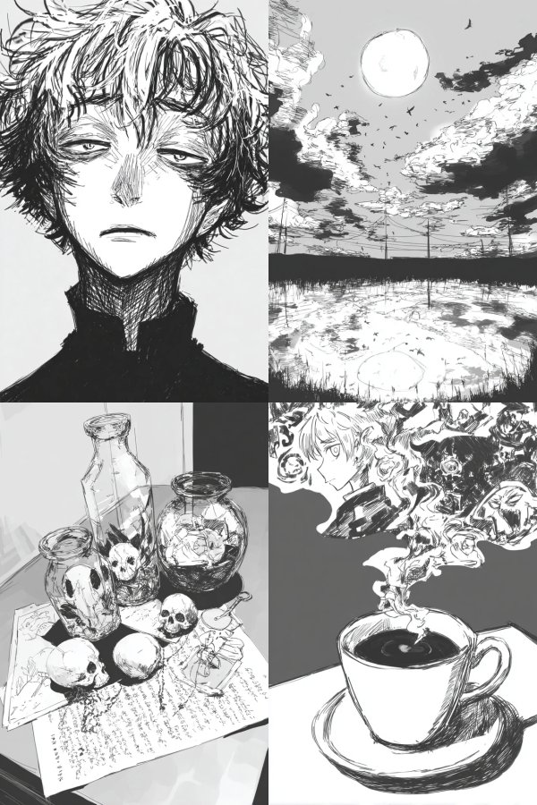 Melancholy Echoes in Monochrome