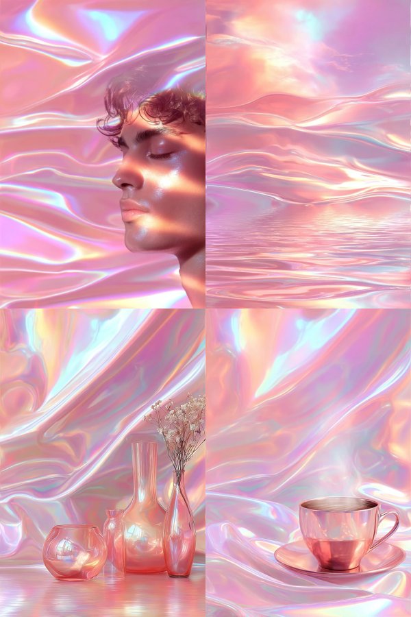 Iridescent Dreams in Pastel Pink
