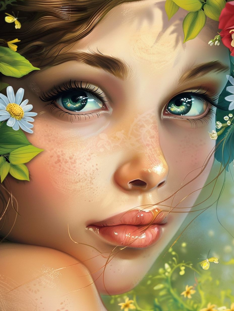 Ethereal Gaze in Summer Bloom - Image 3
