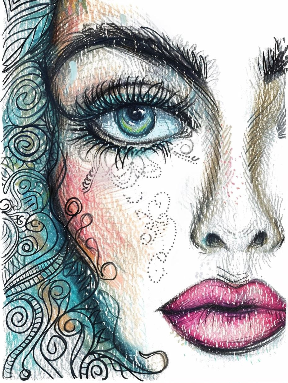 Vibrant Psychedelic Portrait Study - Image 2