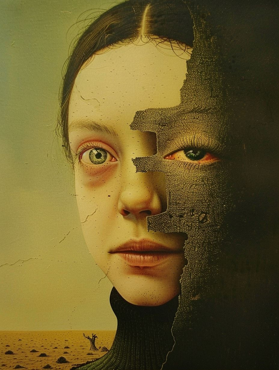 Fragmented Soul in Desert Haze - Image 1