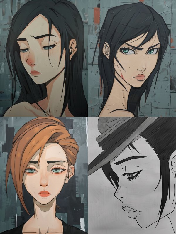 Moody Urban Anime Portraits