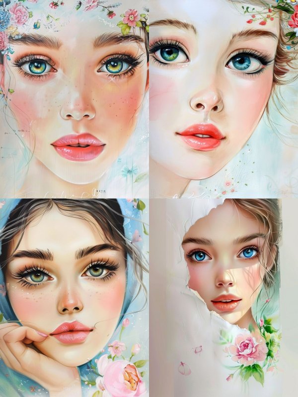 Ethereal Blooms: A Portrait Series