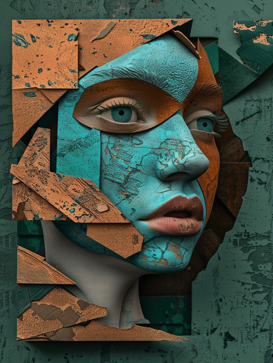 Fragmented Soul in Teal Patina - Image 3
