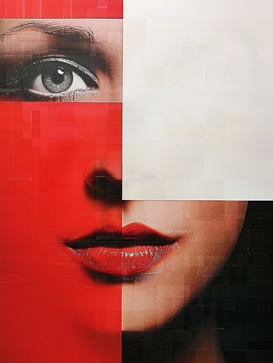 Fragmented Gaze Modernist Portrait - Image 2