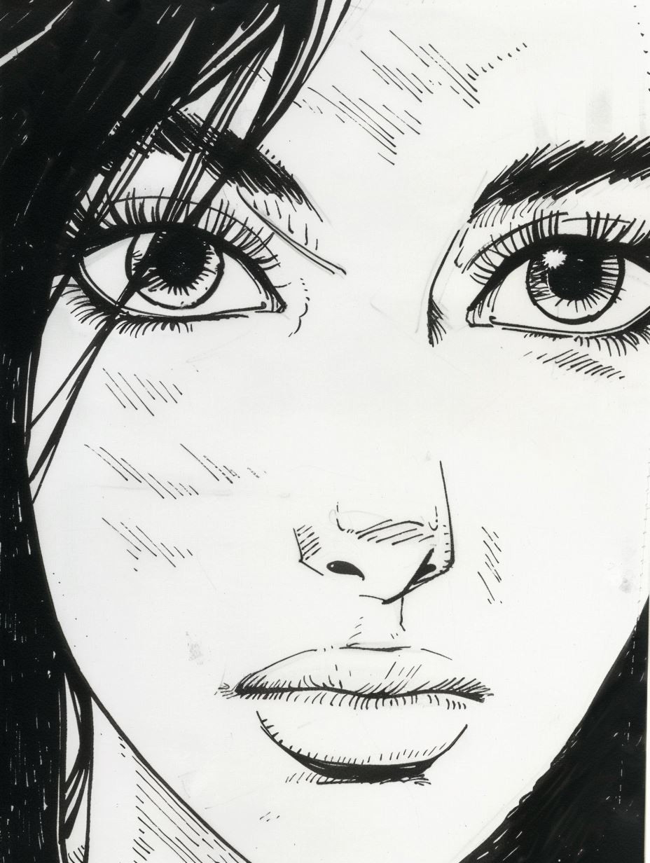 Ink Visions: Four Manga Portraits - Image 1
