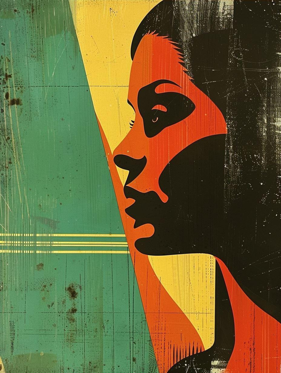 Geometric Portraits in Vibrant Hue - Image 3