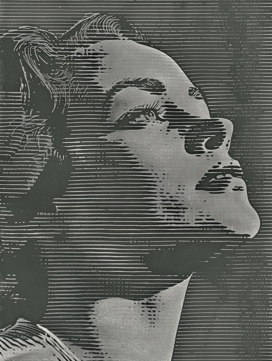 Monochrome Linear Portrait Study