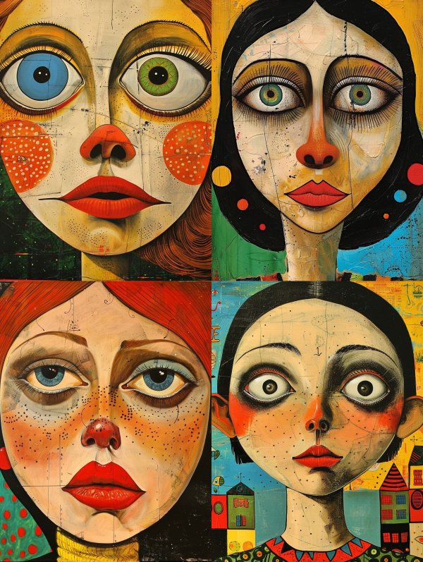 Surrealist Folk Portrait Study