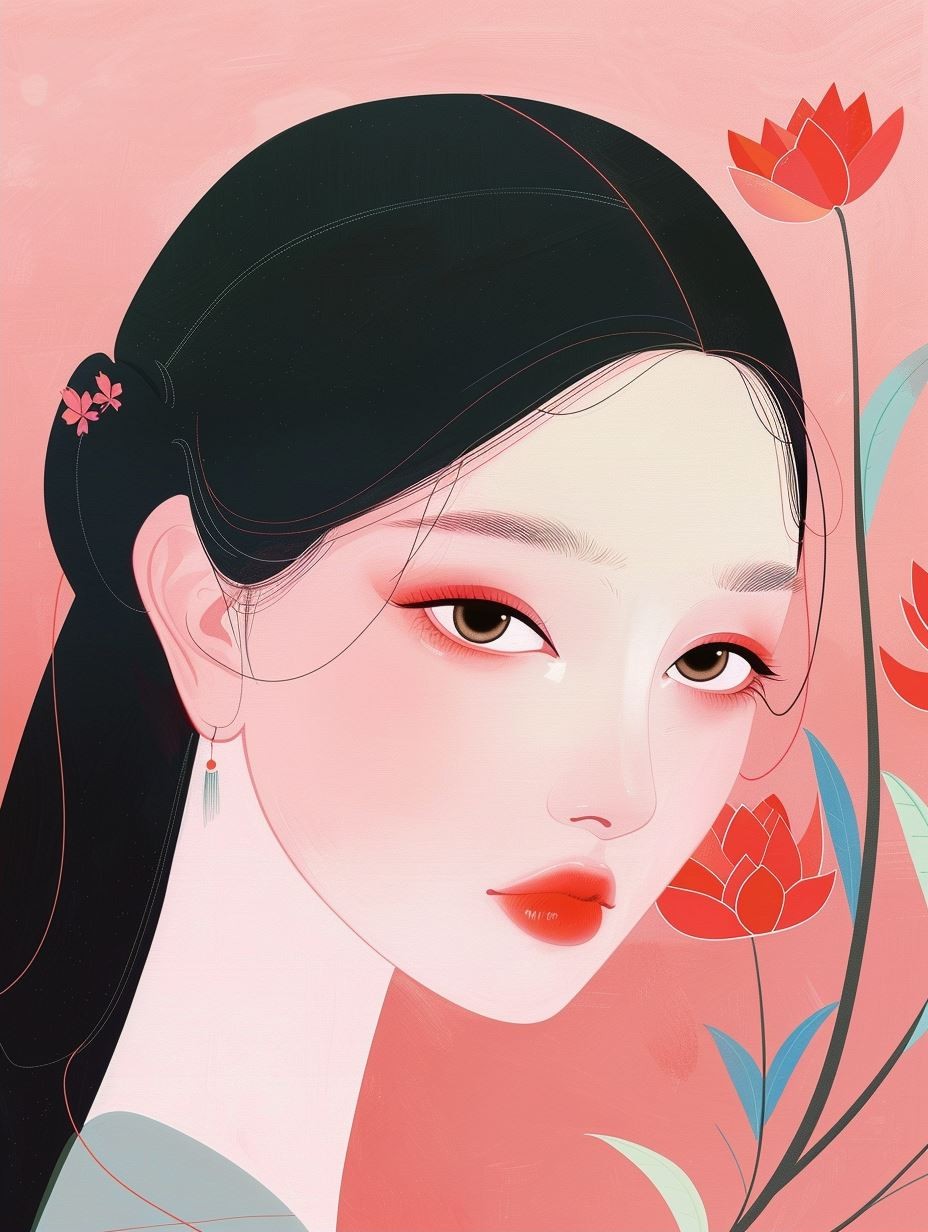 Ethereal Pastel Minimalist Portrait - Image 2