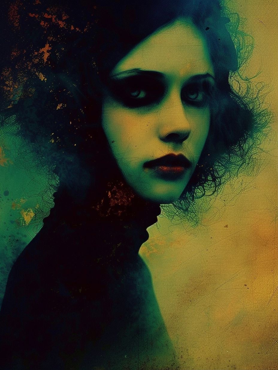 Ethereal Gothic Shadow Portrait