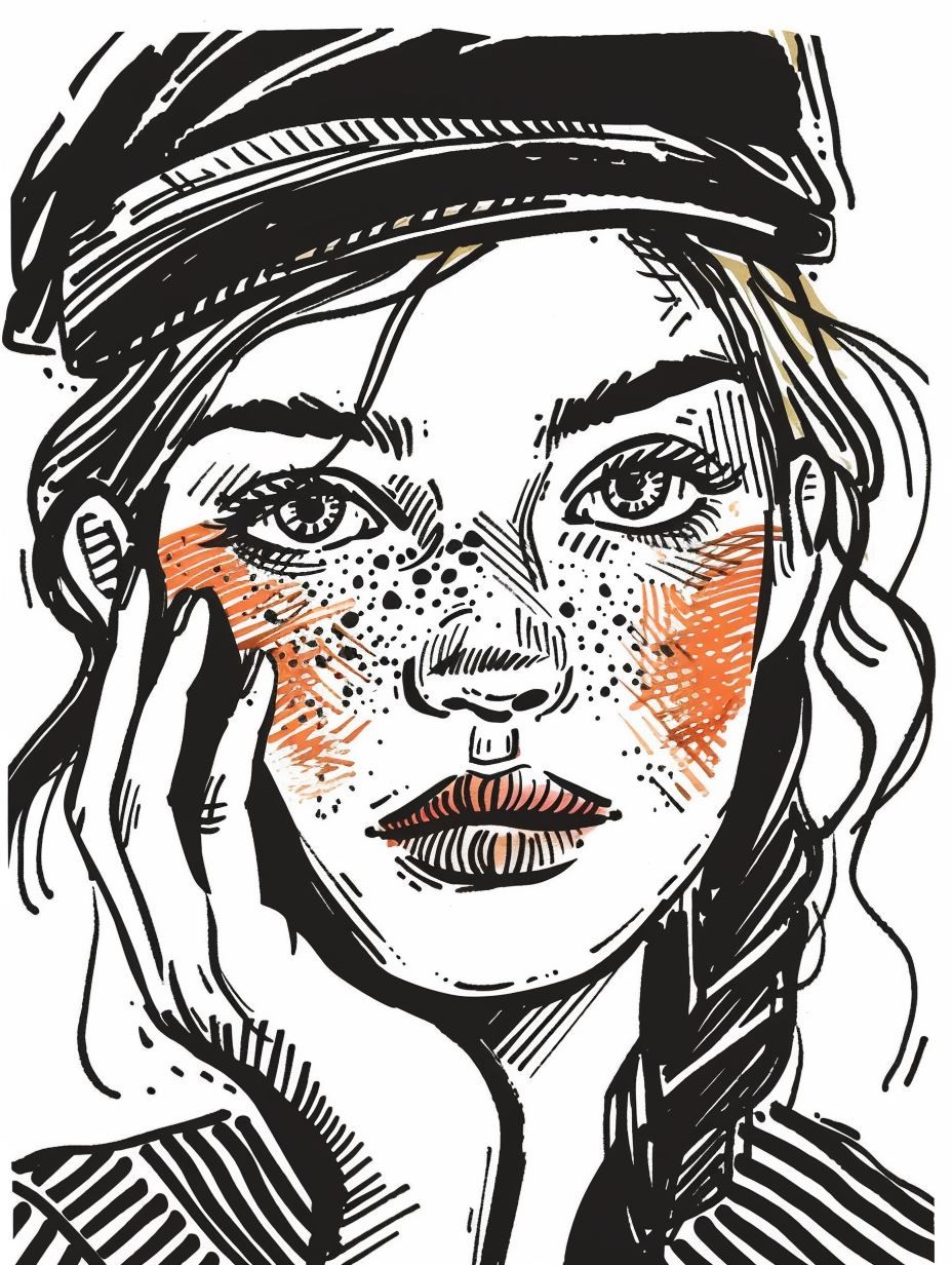 Avant Garde Ink Portrait - Image 2
