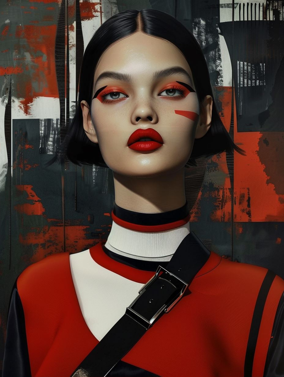 Crimson Avant Garde Portraiture - Image 2