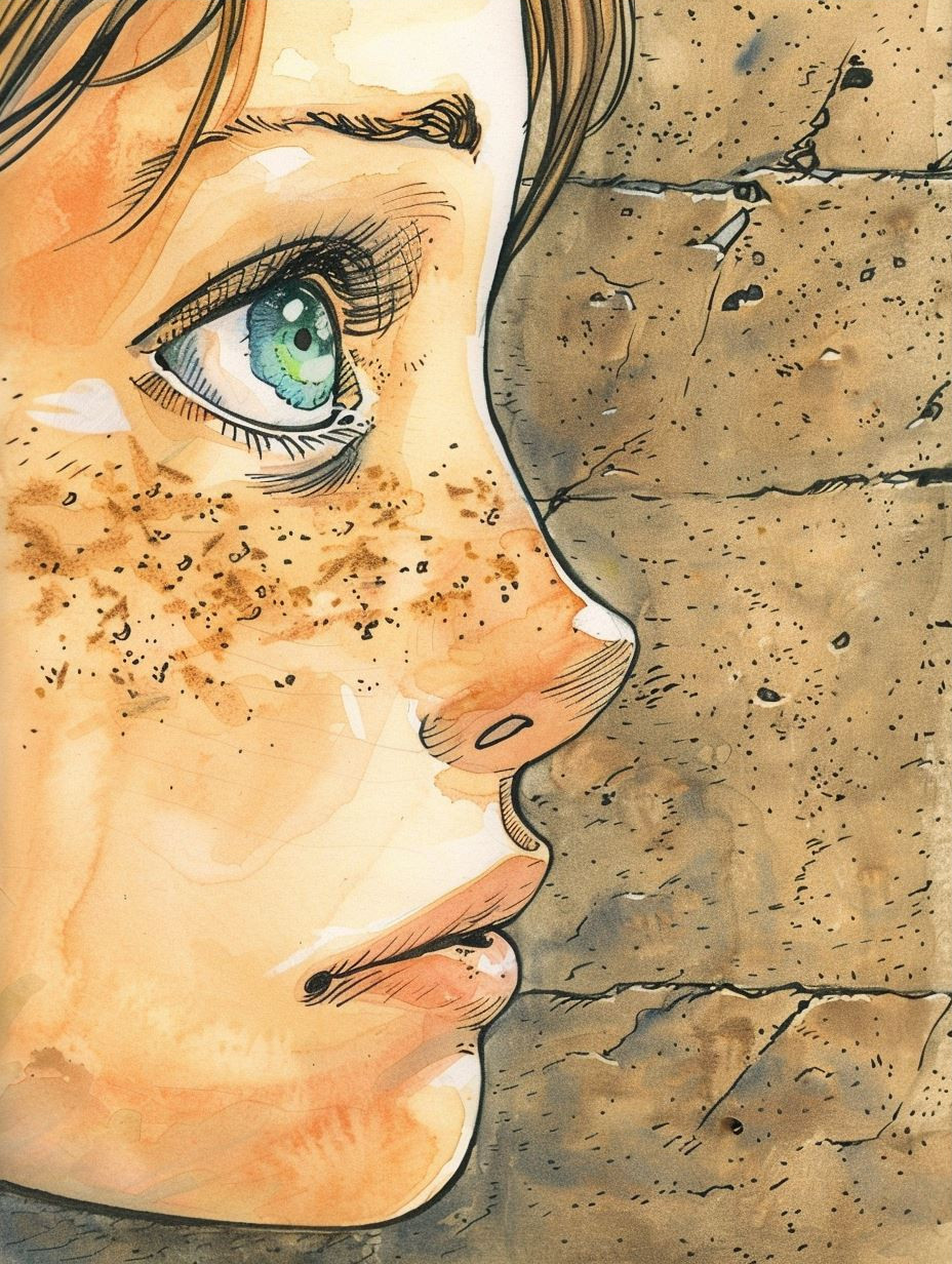 Whispers of Freckles: A Portrait Study - Image 3