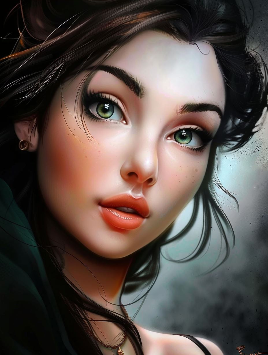 Ethereal Gaze Digital Portraiture - Image 3
