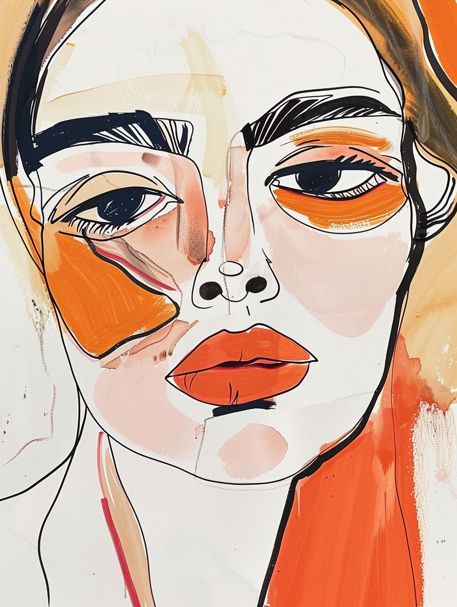 Abstract Modernist Female Portraits - Image 4