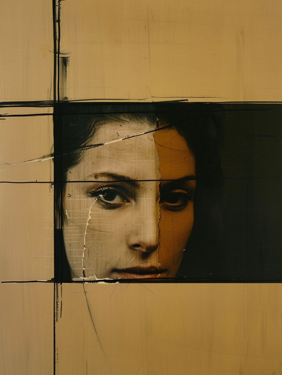 Fragmented Gaze in Ochre - Image 3