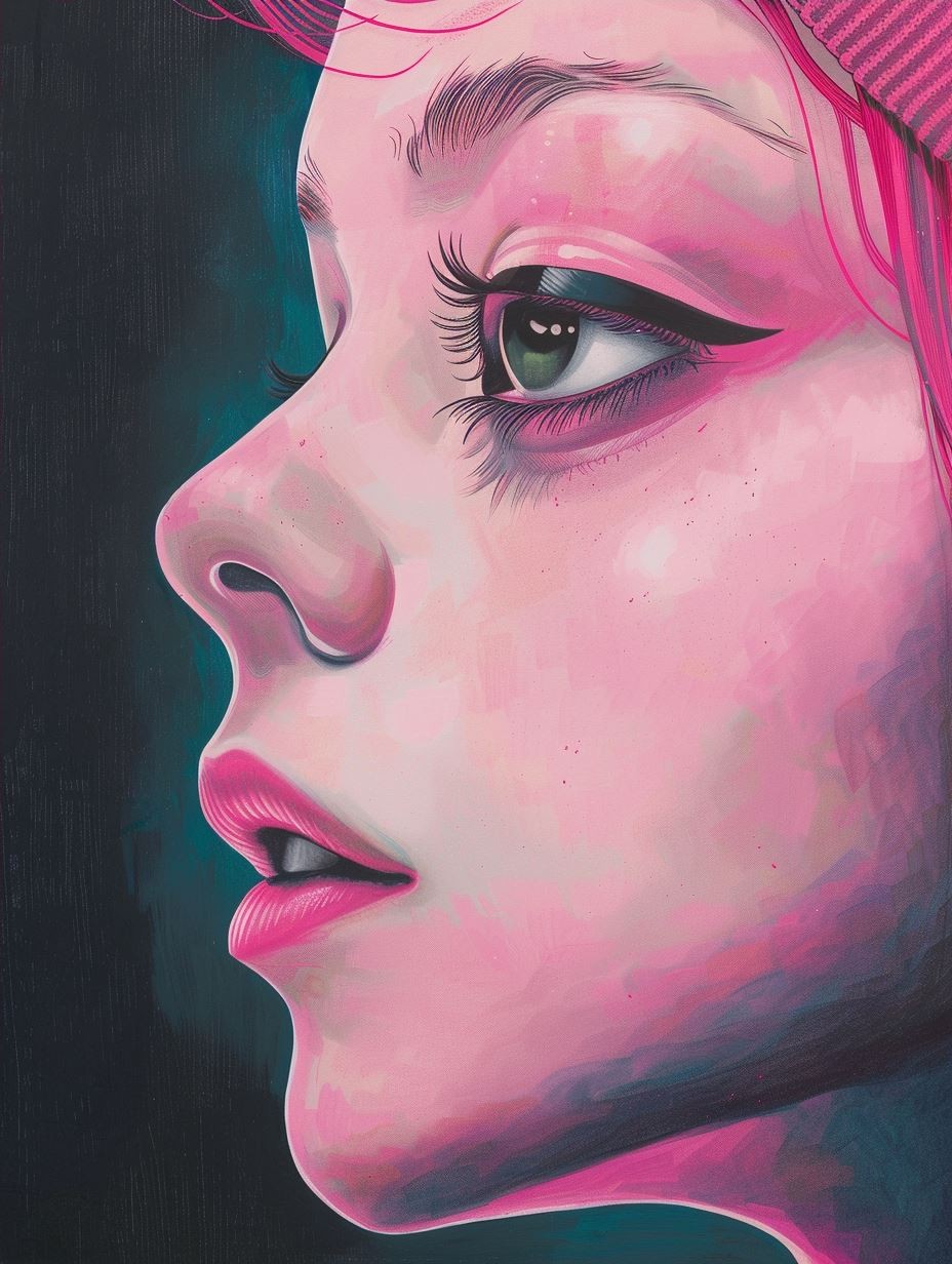 Ethereal Pink Neon Dreamscape - Image 4