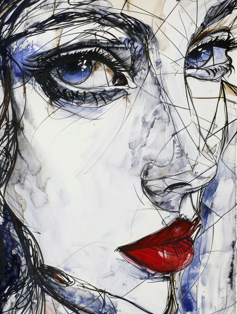 Fragmented Glass Portrait Study - Image 4