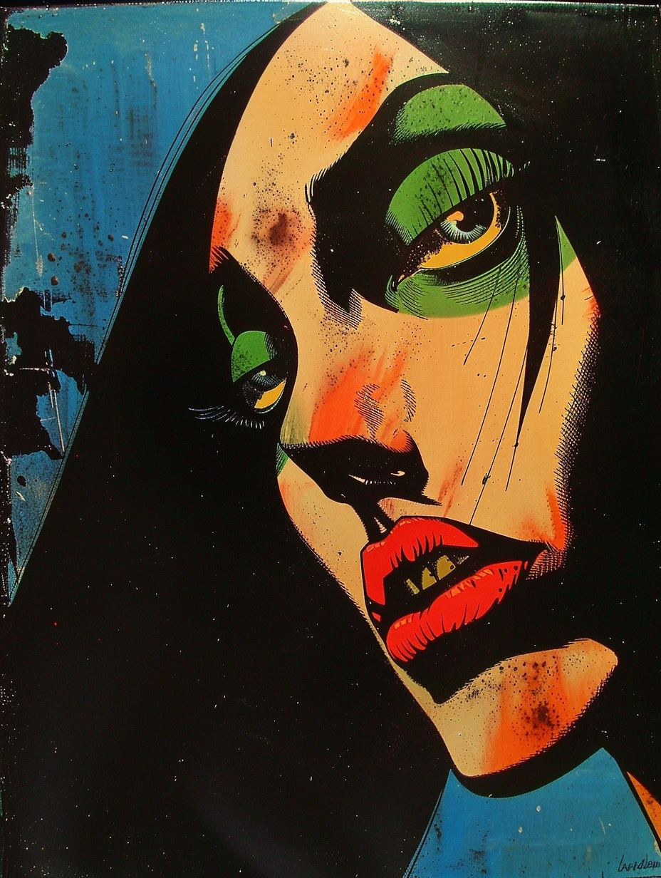 Neon Noir Expressionist Portraits - Image 4