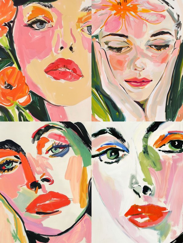 Vibrant Floral Portrait