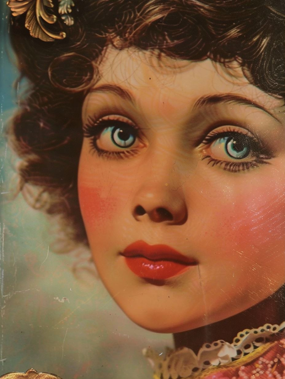 Vintage Porcelain Doll Portrait - Image 1