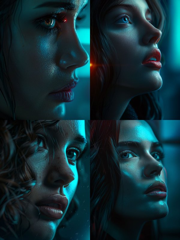 Neon Shadows: Cinematic Portraits
