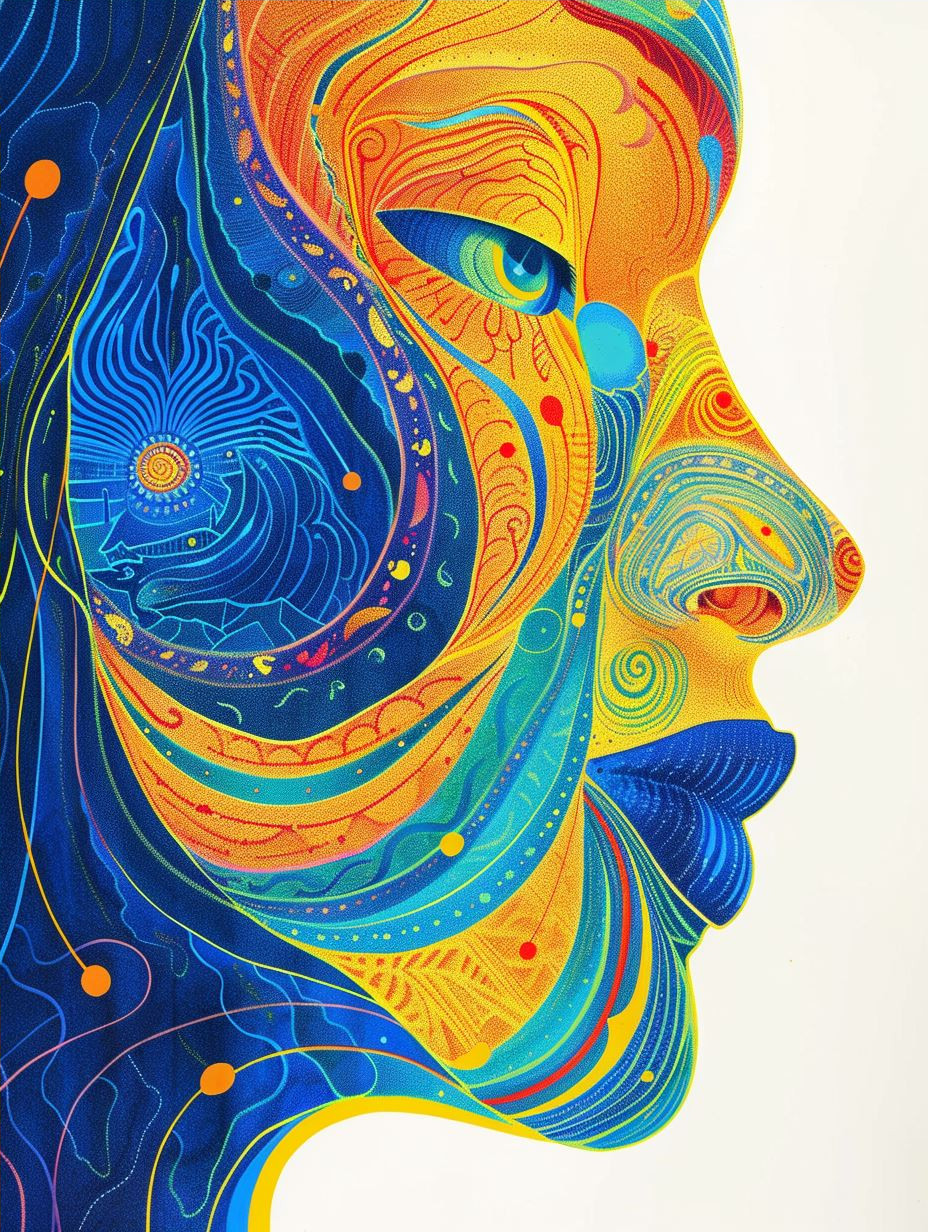 Prismatic Flowing Portrait Study - Image 4