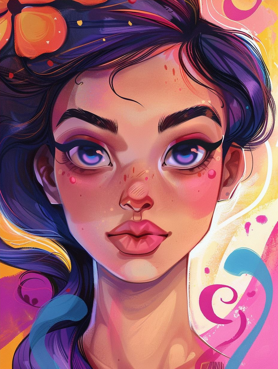 Whimsical Dreamy Digital Portrait - Image 4