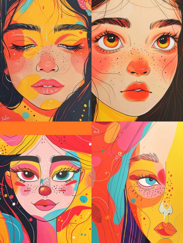Vibrant Visions of Modern Femininity
