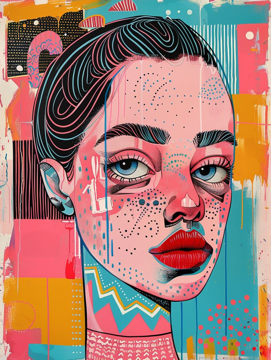 Vibrant Neo-Pop Portrait Studies - Image 4