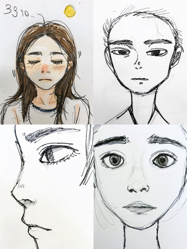 Raw Emotional Sketchbook Studies
