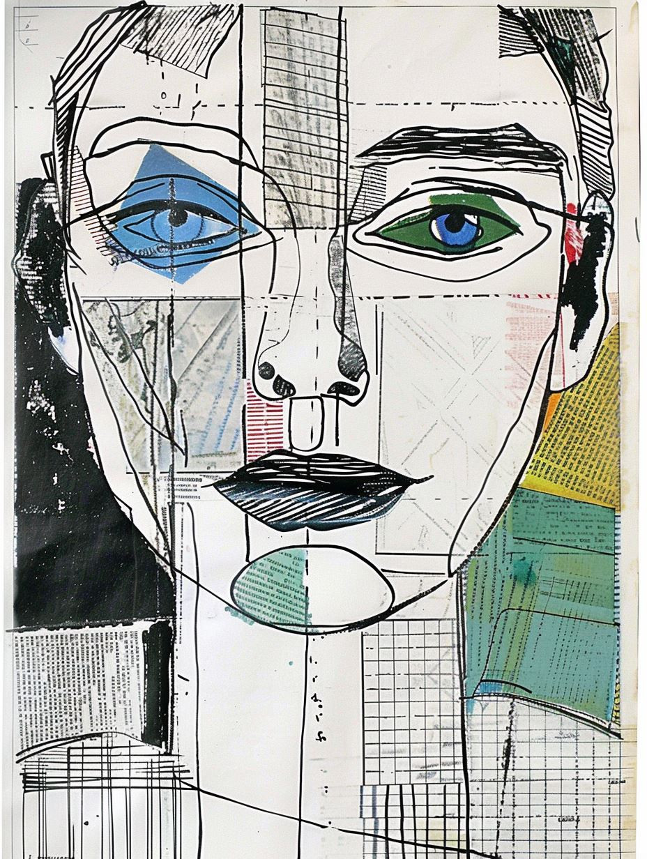 Fragmented Faces in Cubist Style - Image 4