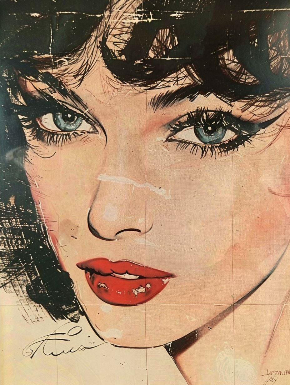 Vintage Pop Art Glamour Portrait - Image 2