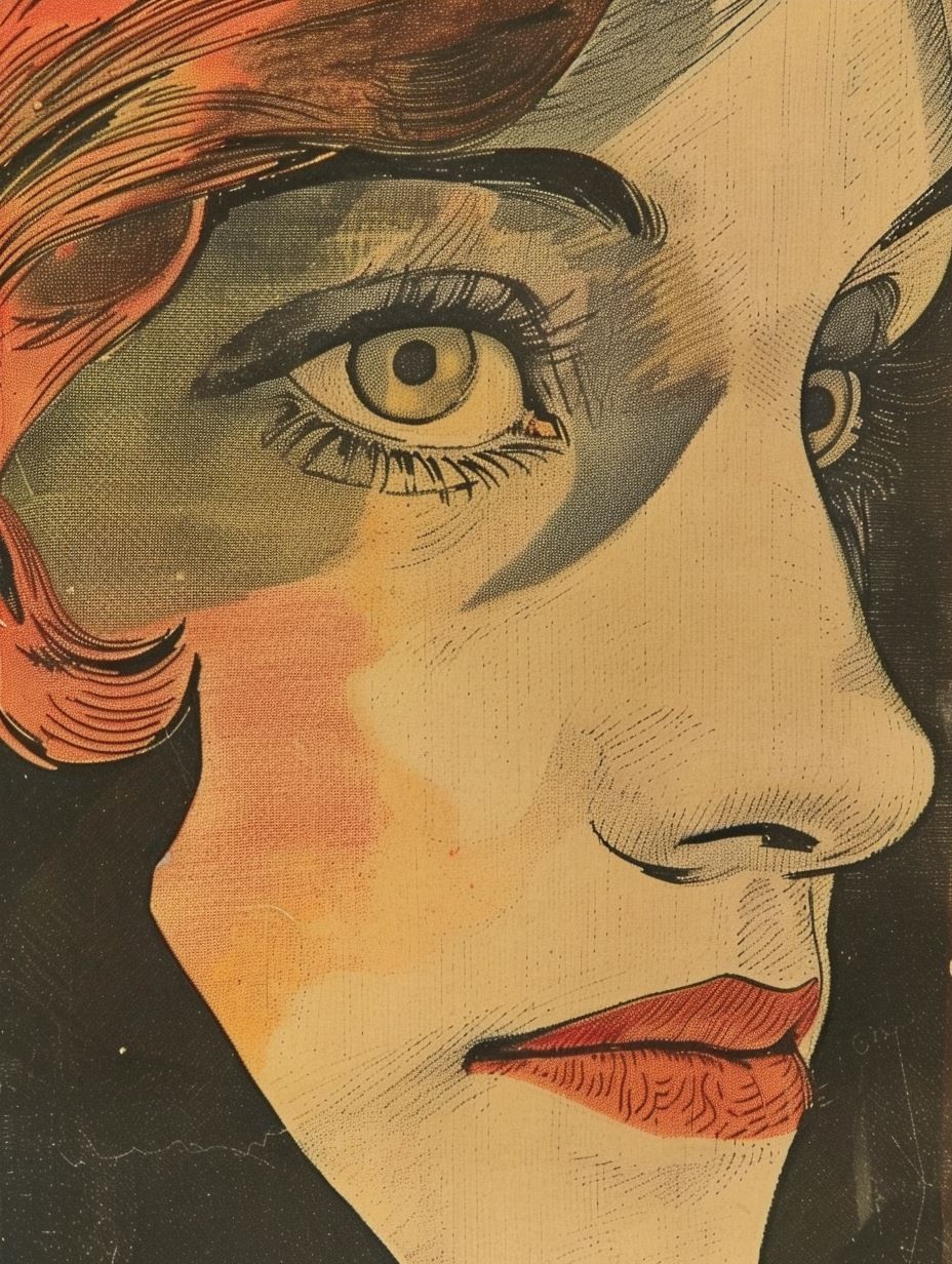 Vintage Noir Comic Portrait - Image 3